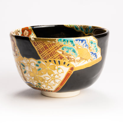 抹茶碗　扇面 四季草花の絵　宮川香林 KOTOPOTTER