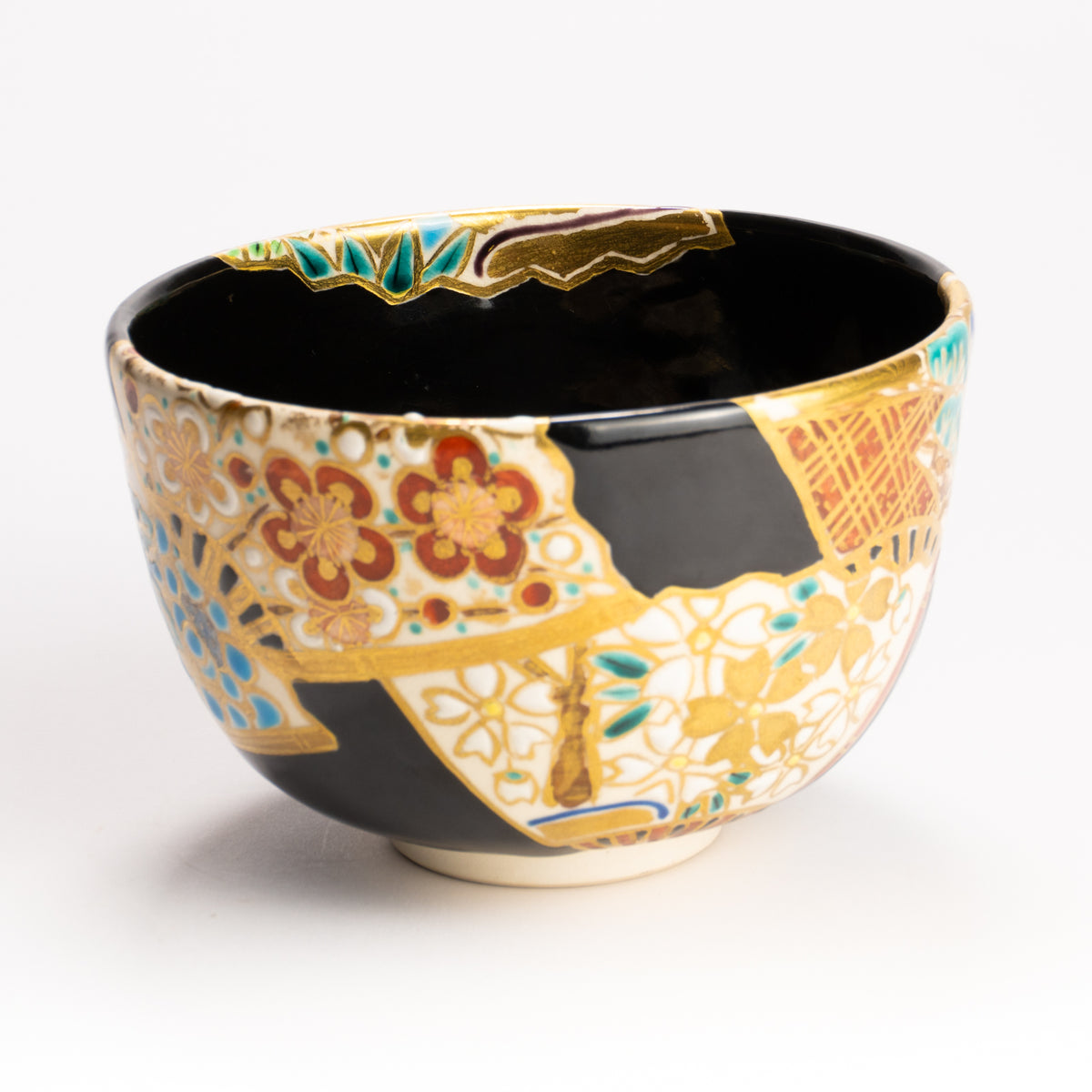 抹茶碗　扇面 四季草花の絵　宮川香林 KOTOPOTTER