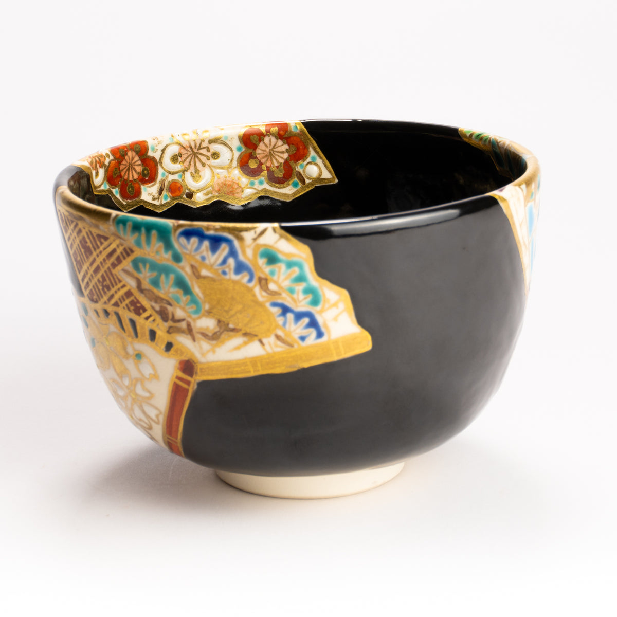 抹茶碗　扇面 四季草花の絵　宮川香林 KOTOPOTTER