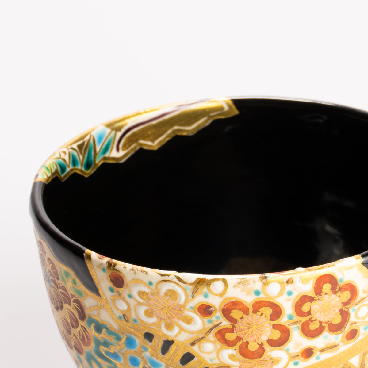 抹茶碗　扇面 四季草花の絵　宮川香林 KOTOPOTTER
