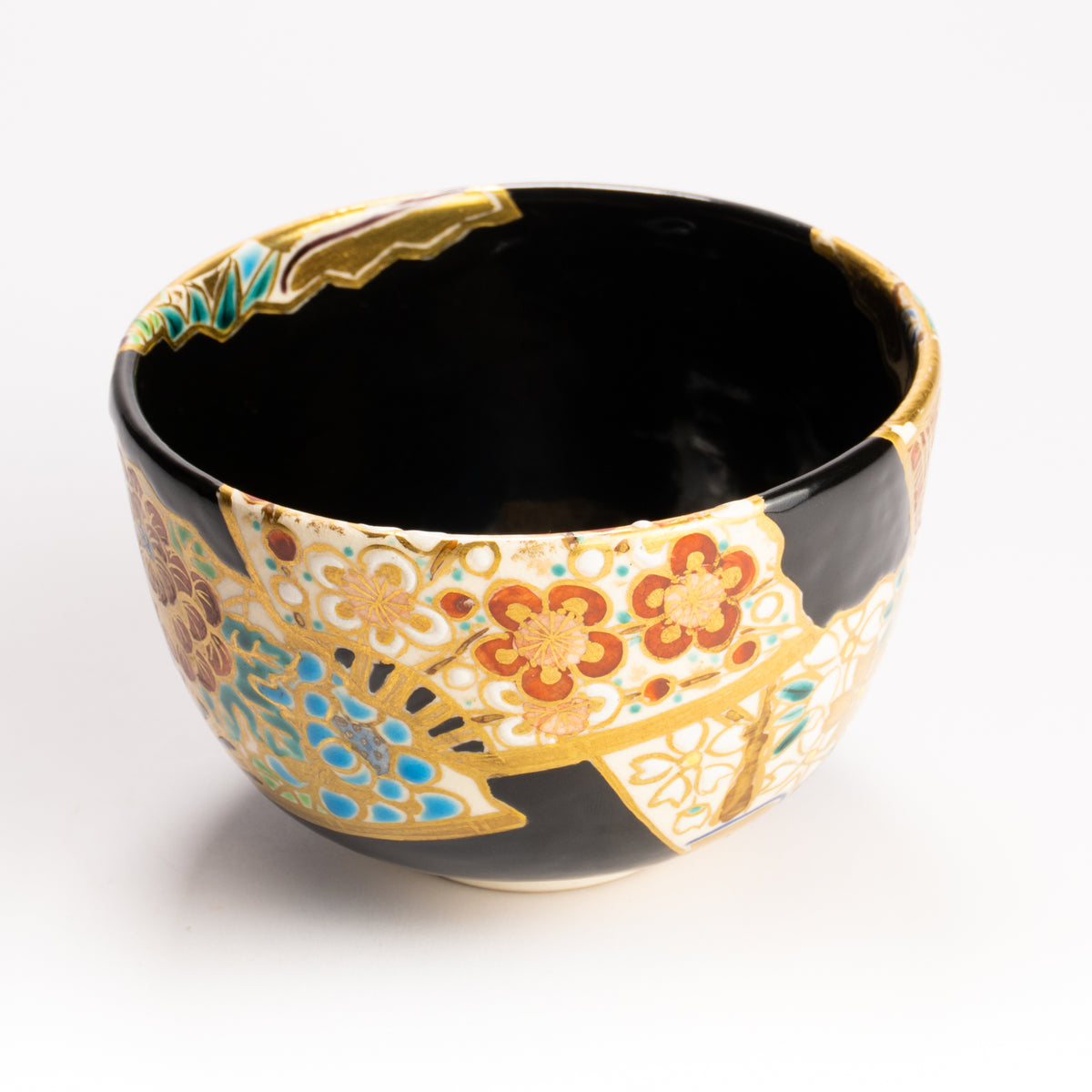 抹茶碗　扇面 四季草花の絵　宮川香林 KOTOPOTTER