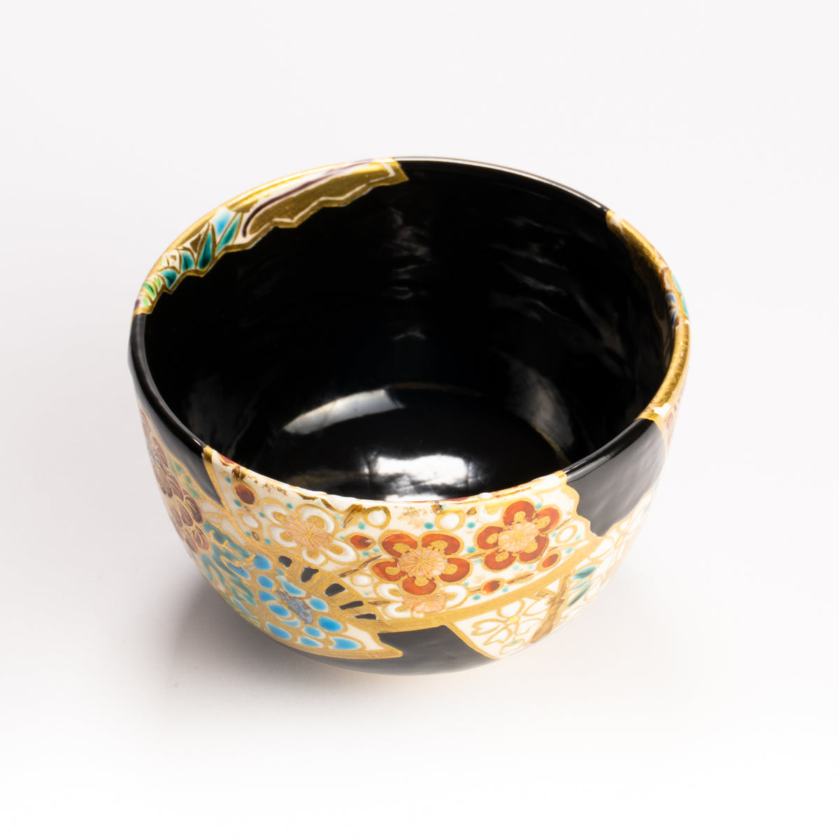 抹茶碗　扇面 四季草花の絵　宮川香林 KOTOPOTTER
