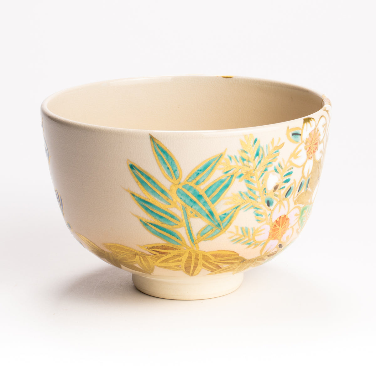 抹茶碗　四季草花の絵　宮川香林 KOTOPOTTER