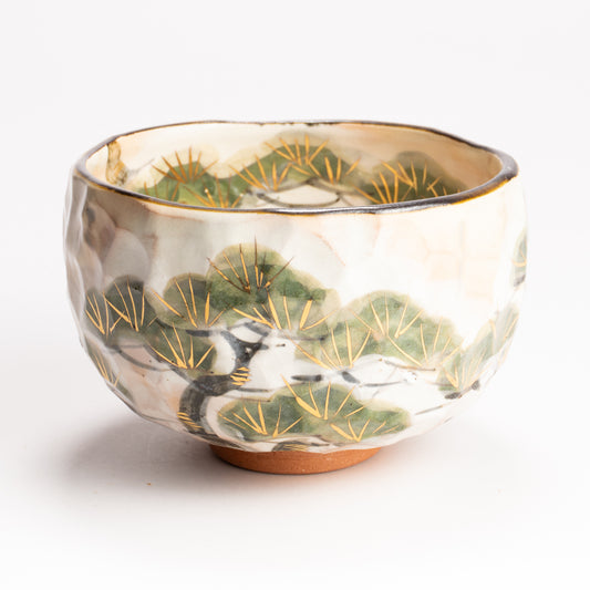 抹茶碗　雪松之図　俊山窯 KOTOPOTTER