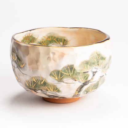 抹茶碗　雪松之図　俊山窯 KOTOPOTTER