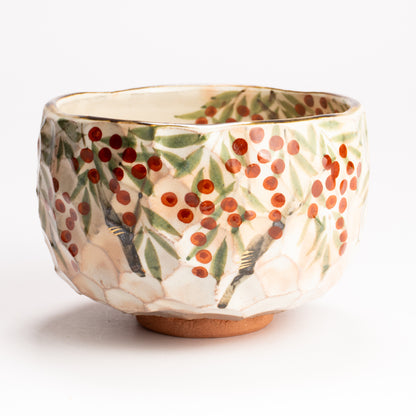 抹茶碗　南天之図　俊山窯 KOTOPOTTER