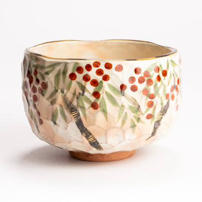 抹茶碗　南天之図　俊山窯 KOTOPOTTER