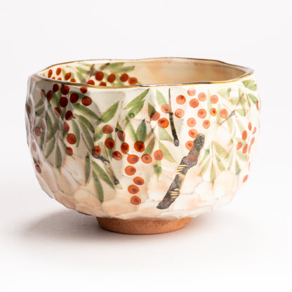 抹茶碗　南天之図　俊山窯 KOTOPOTTER
