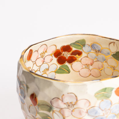 抹茶碗　色絵 椿之図　俊山窯 KOTOPOTTER