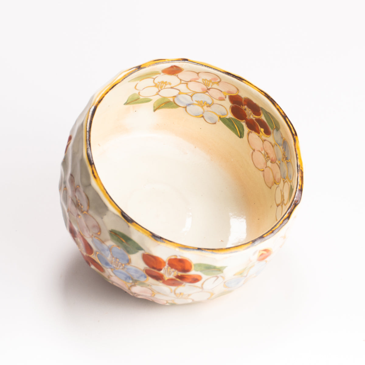 抹茶碗　色絵 椿之図　俊山窯 KOTOPOTTER