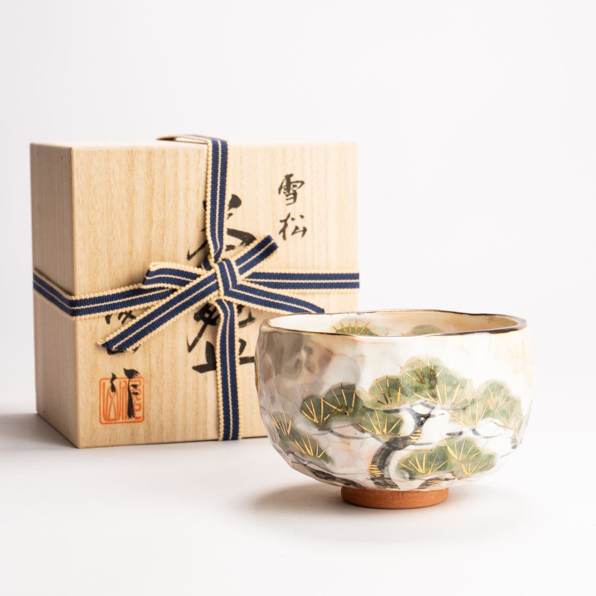 抹茶碗　雪松之図　俊山窯 KOTOPOTTER