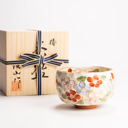 抹茶碗　色絵 椿之図　俊山窯 KOTOPOTTER