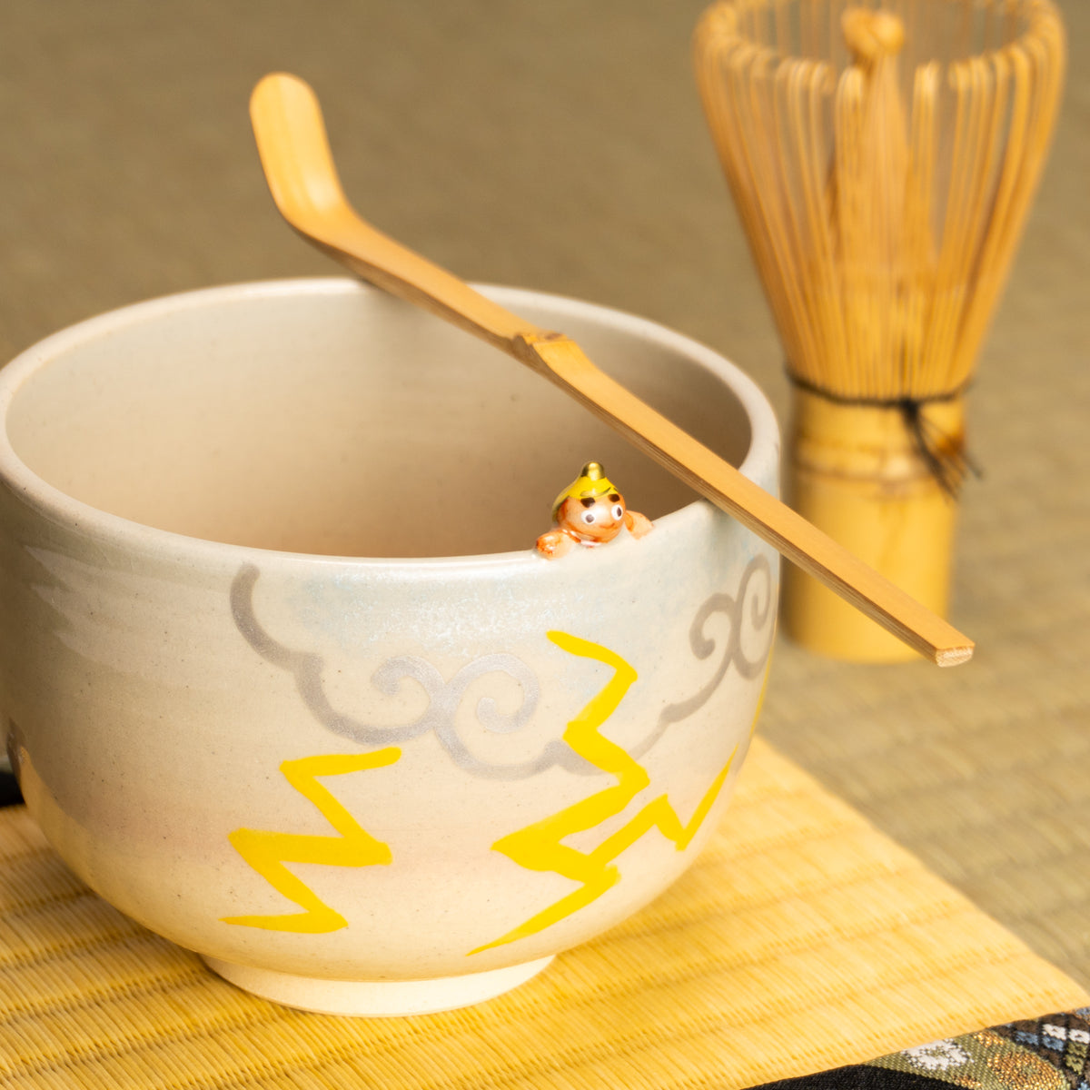 抹茶碗　かみなりさま　峨山 KOTOPOTTER