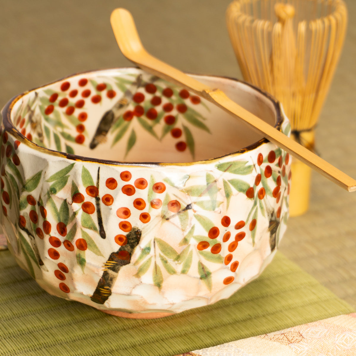 抹茶碗　南天之図　俊山窯 KOTOPOTTER