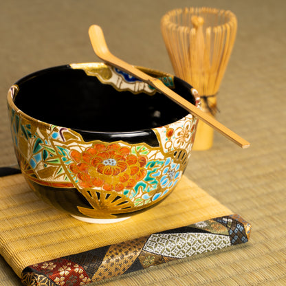 抹茶碗　扇面 四季草花の絵　宮川香林 KOTOPOTTER
