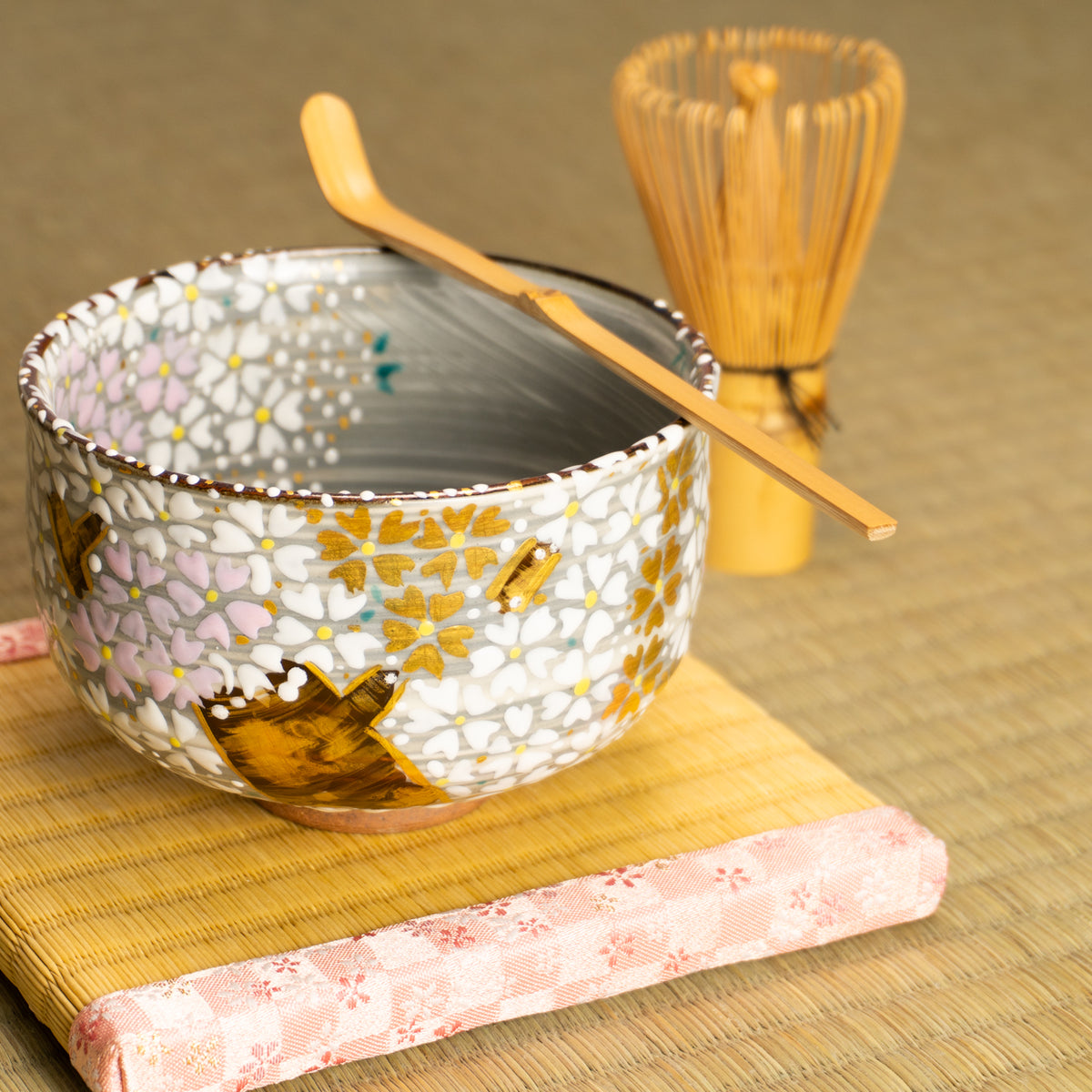 抹茶碗　桜の絵　宮川香林 KOTOPOTTER