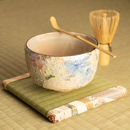 抹茶碗　ラスター彩 花詰　俊山窯 KOTOPOTTER