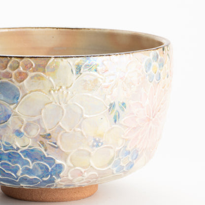 抹茶碗　ラスター彩 花詰　俊山窯 KOTOPOTTER