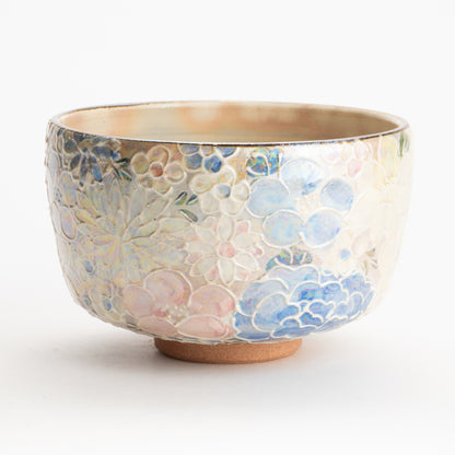 抹茶碗　ラスター彩 花詰　俊山窯 KOTOPOTTER