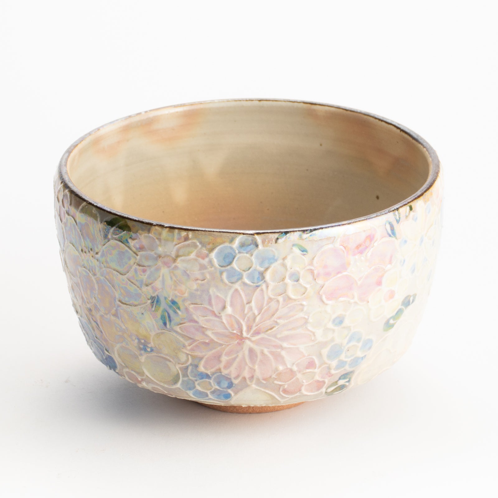 抹茶碗　ラスター彩 花詰　俊山窯 KOTOPOTTER