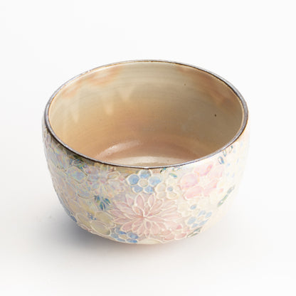 抹茶碗　ラスター彩 花詰　俊山窯 KOTOPOTTER