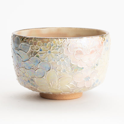抹茶碗　ラスター彩 花詰　俊山窯 KOTOPOTTER