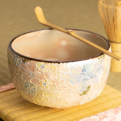 抹茶碗　ラスター彩 花詰　俊山窯 KOTOPOTTER
