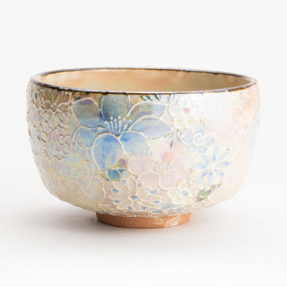 抹茶碗　ラスター彩 花詰　俊山窯 KOTOPOTTER