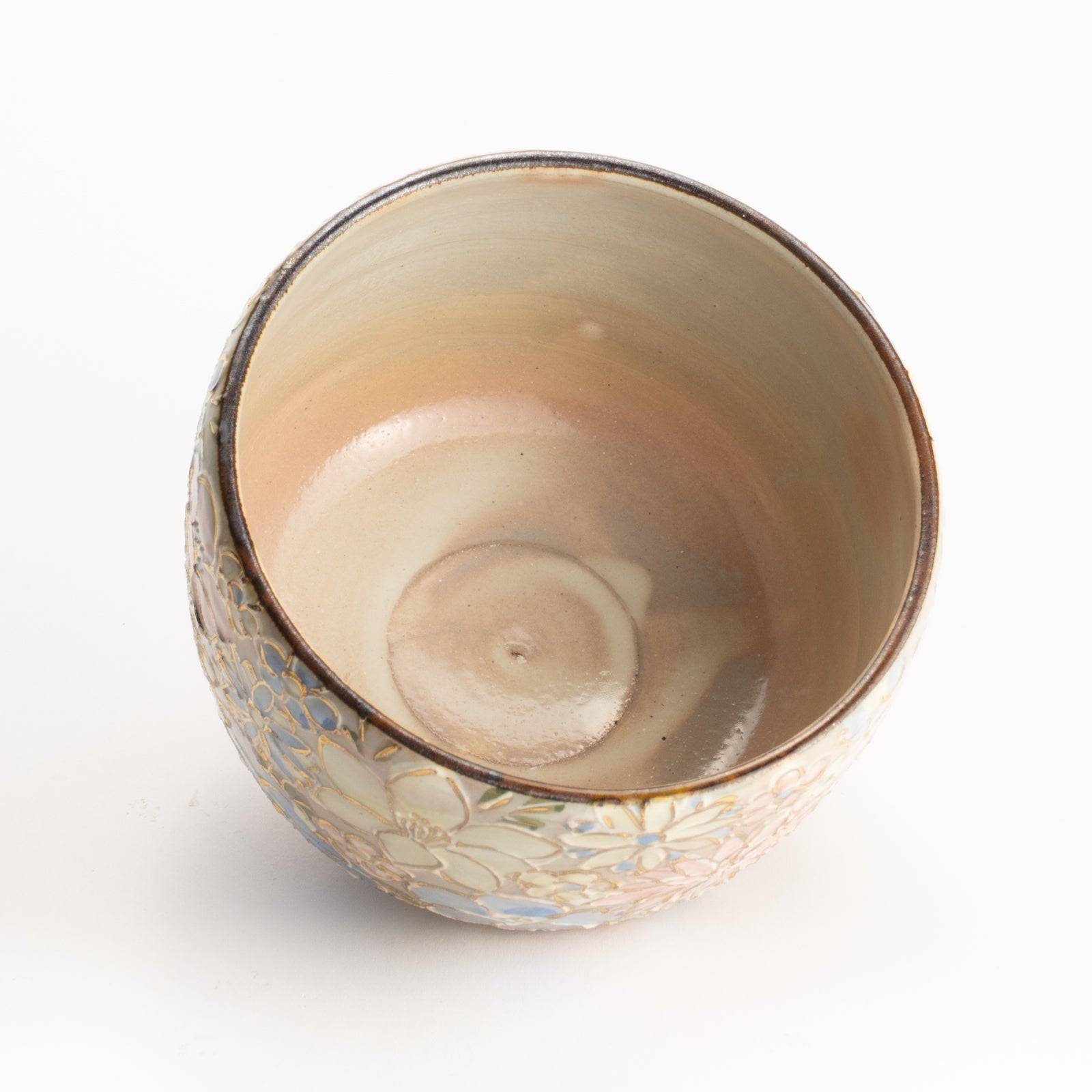 抹茶碗　色絵金彩 花詰　俊山窯 KOTOPOTTER
