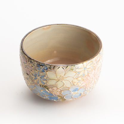 抹茶碗　色絵金彩 花詰　俊山窯 KOTOPOTTER