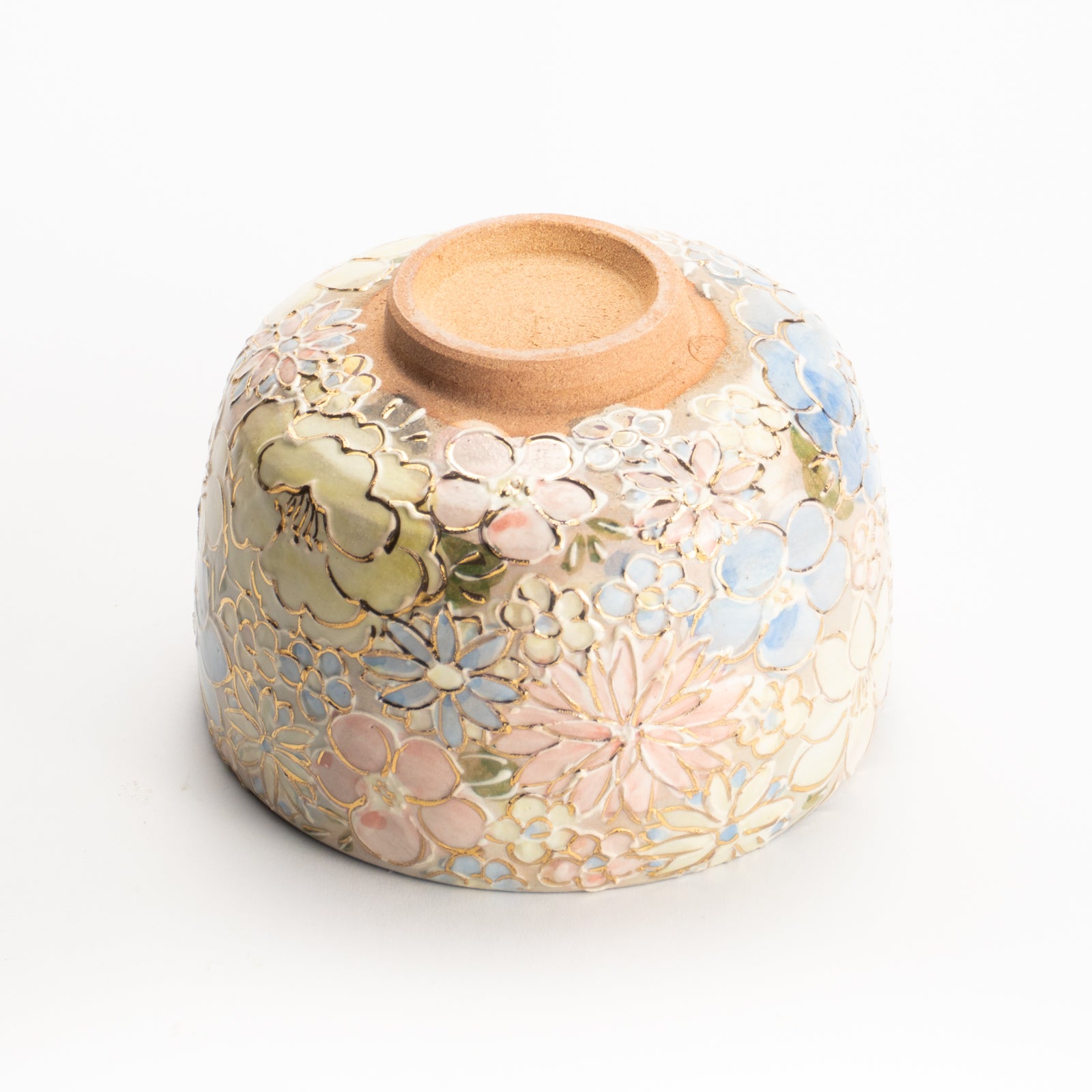 抹茶碗　色絵金彩 花詰　俊山窯 KOTOPOTTER
