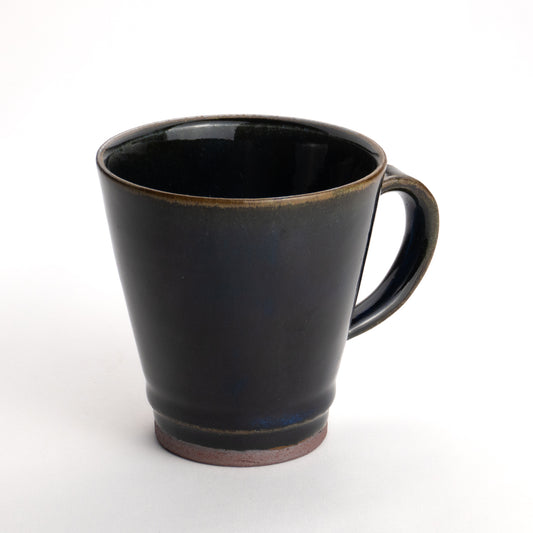 マグカップ　緑黒釉　長元宏 - Handcrafted Japanese pottery from Kyoto - Kyo ware / Kiyomizu ware.