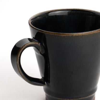 マグカップ　緑黒釉　長元宏 - Handcrafted Japanese pottery from Kyoto - Kyo ware / Kiyomizu ware.