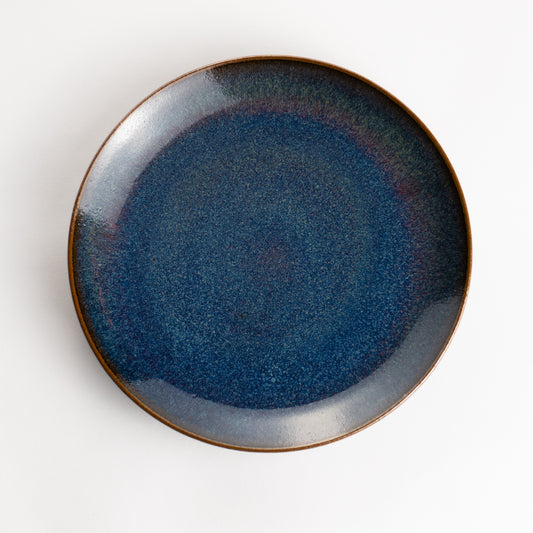 6寸皿　均窯釉　長元宏 - Handcrafted Japanese pottery from Kyoto - Kyo ware / Kiyomizu ware.