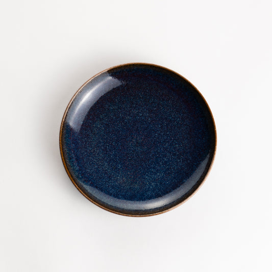 小皿　均窯釉　長元宏 - Handcrafted Japanese pottery from Kyoto - Kyo ware / Kiyomizu ware.