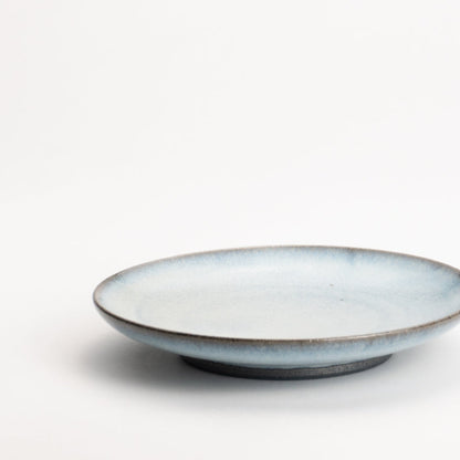 小皿　月白　長元宏 - Handcrafted Japanese pottery from Kyoto - Kyo ware / Kiyomizu ware.