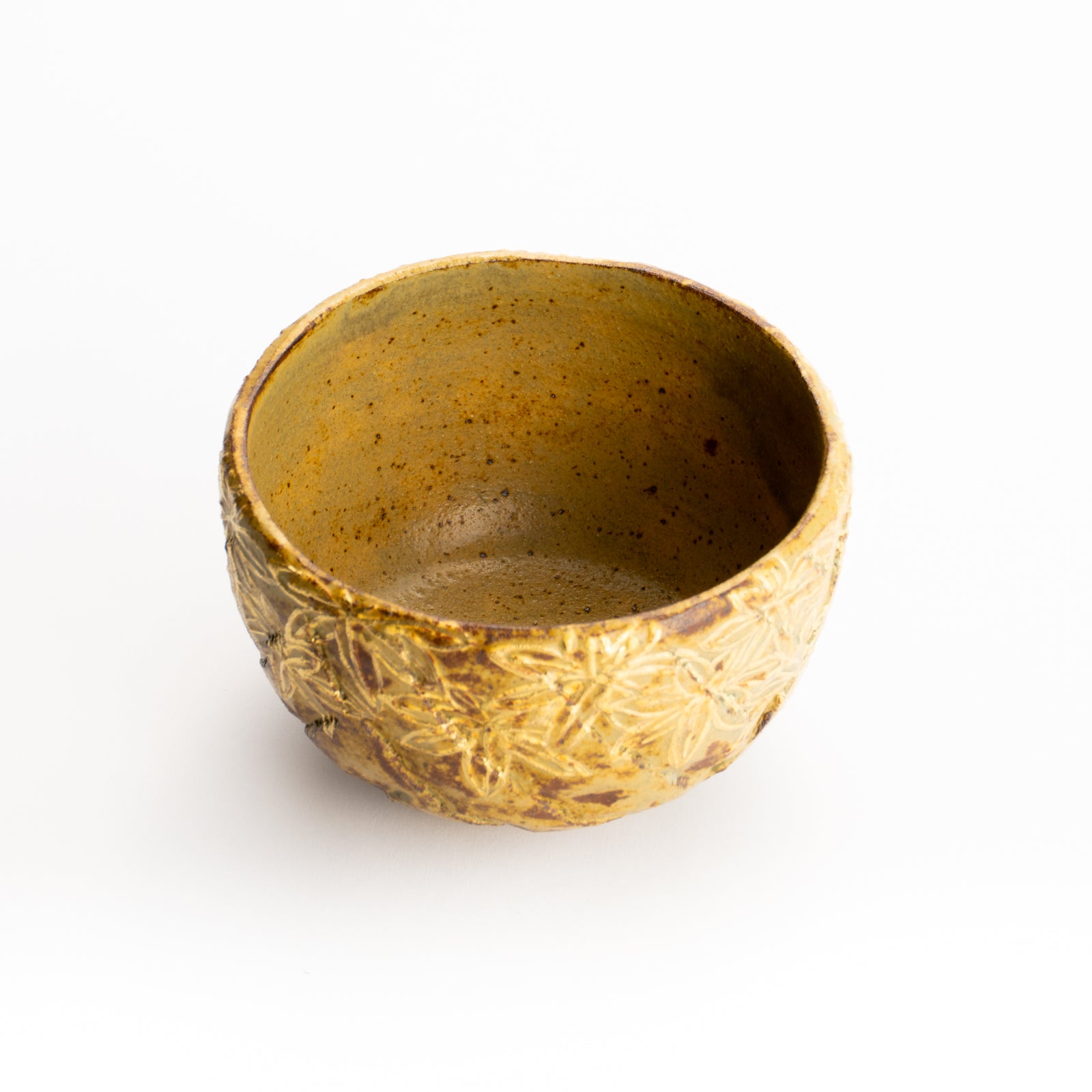 抹茶碗　イラボ金彩"楓図"A　俊山窯 KOTOPOTTER