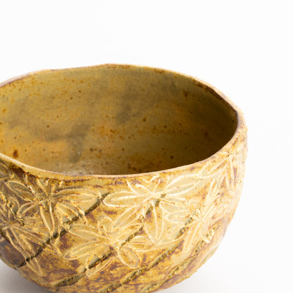 抹茶碗　イラボ金彩"楓図"A　俊山窯 KOTOPOTTER