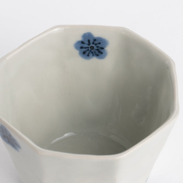 蕎麦猪口　染付 梅　永田工房 - Handcrafted Japanese pottery from Kyoto - Kyo ware / Kiyomizu ware.