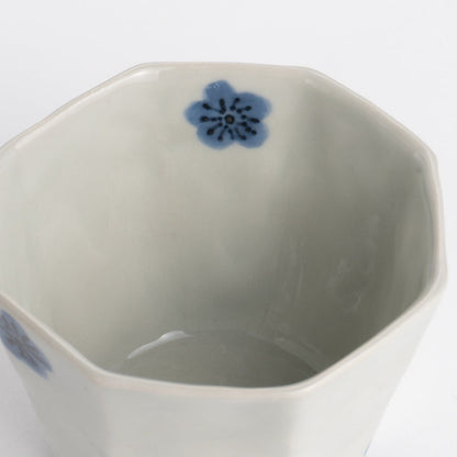 蕎麦猪口　染付 梅　永田工房 - Handcrafted Japanese pottery from Kyoto - Kyo ware / Kiyomizu ware.