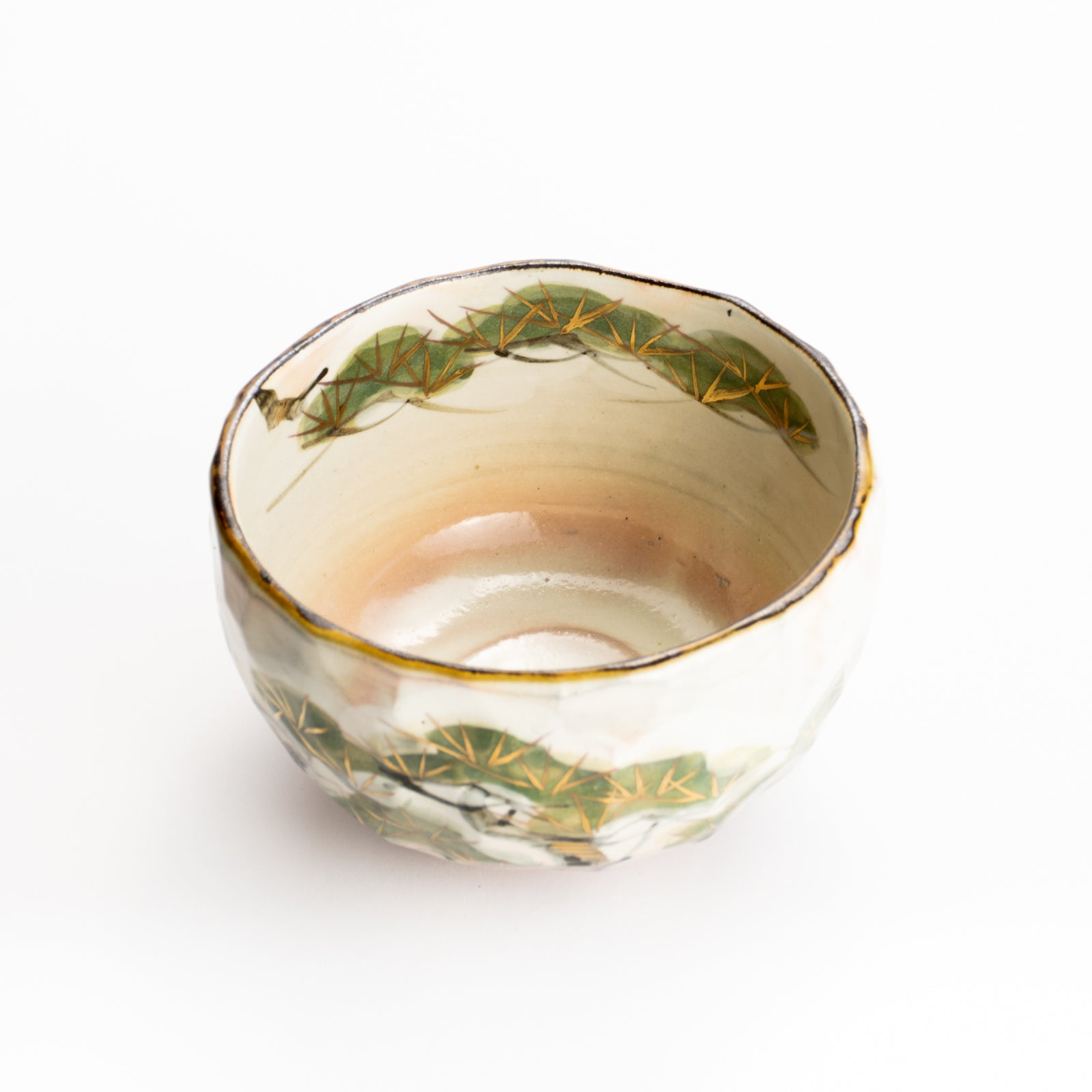 抹茶碗　雪松図 B　俊山窯 KOTOPOTTER