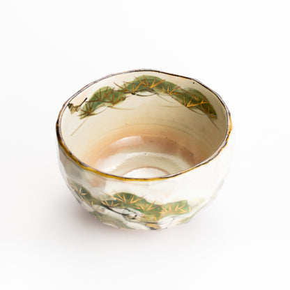 抹茶碗　雪松図 B　俊山窯 KOTOPOTTER