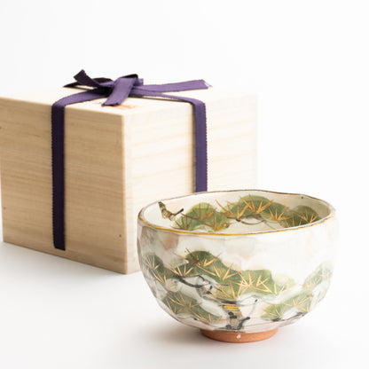 抹茶碗　雪松図 B　俊山窯 KOTOPOTTER