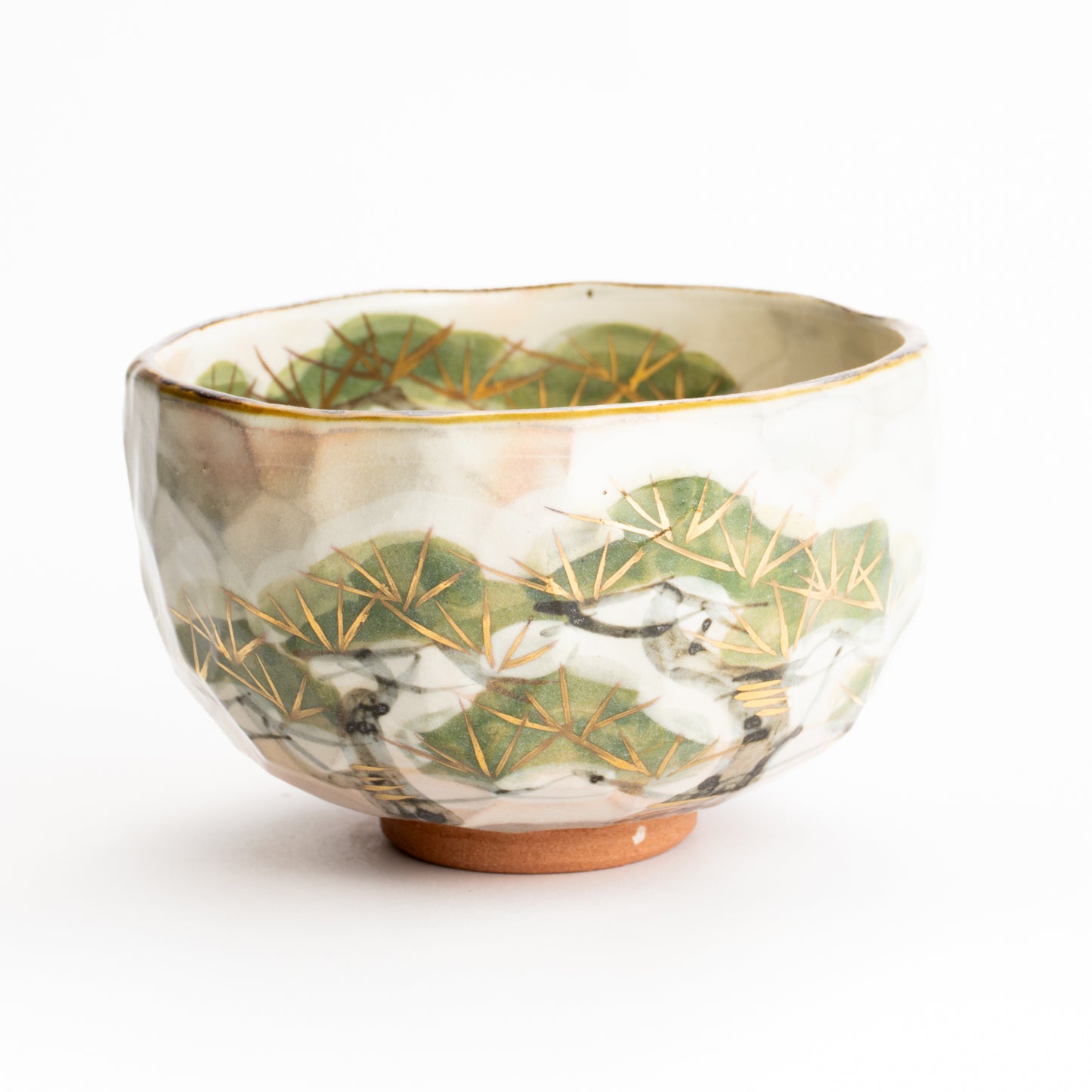 抹茶碗　雪松図 B　俊山窯 KOTOPOTTER