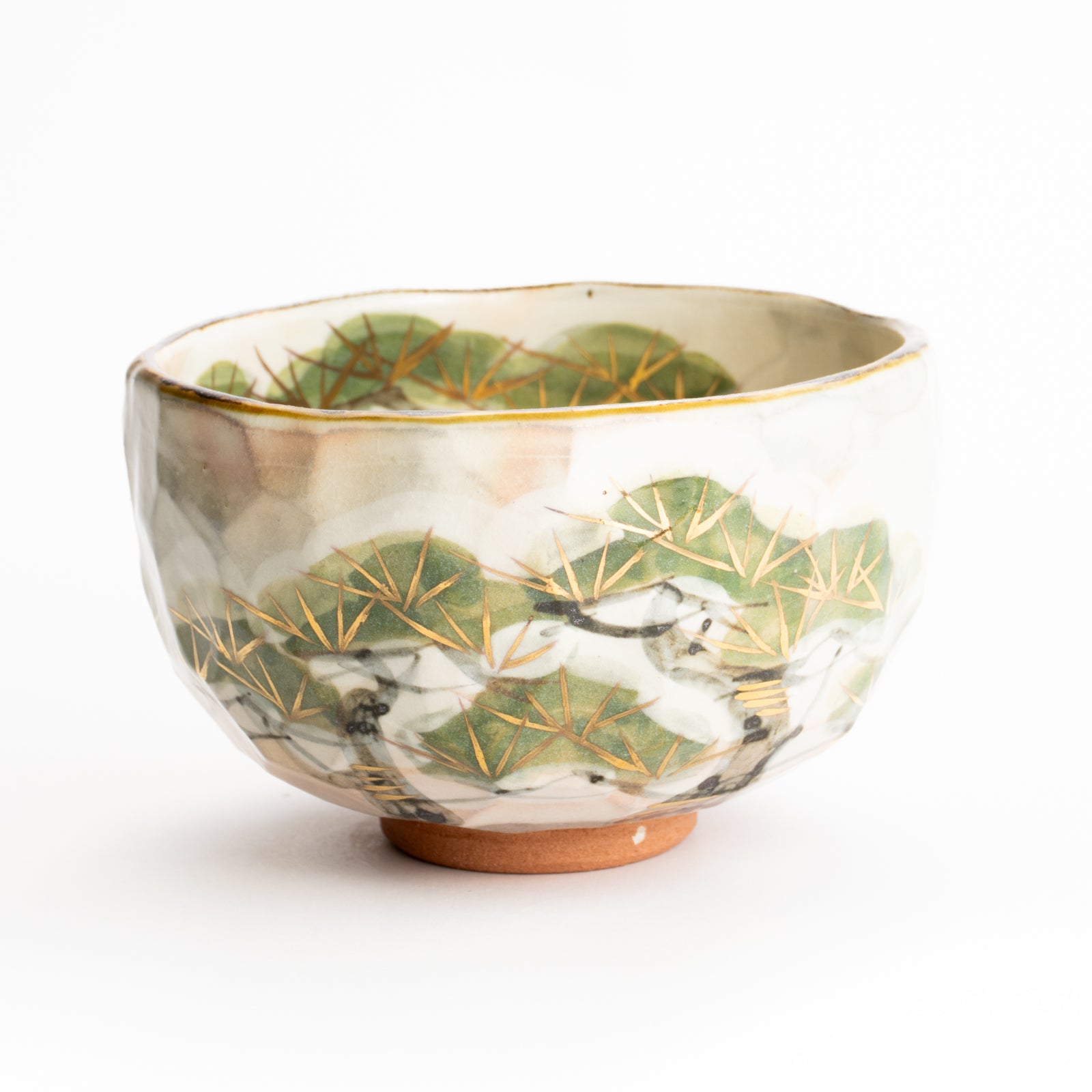 抹茶碗　雪松図 B　俊山窯 KOTOPOTTER