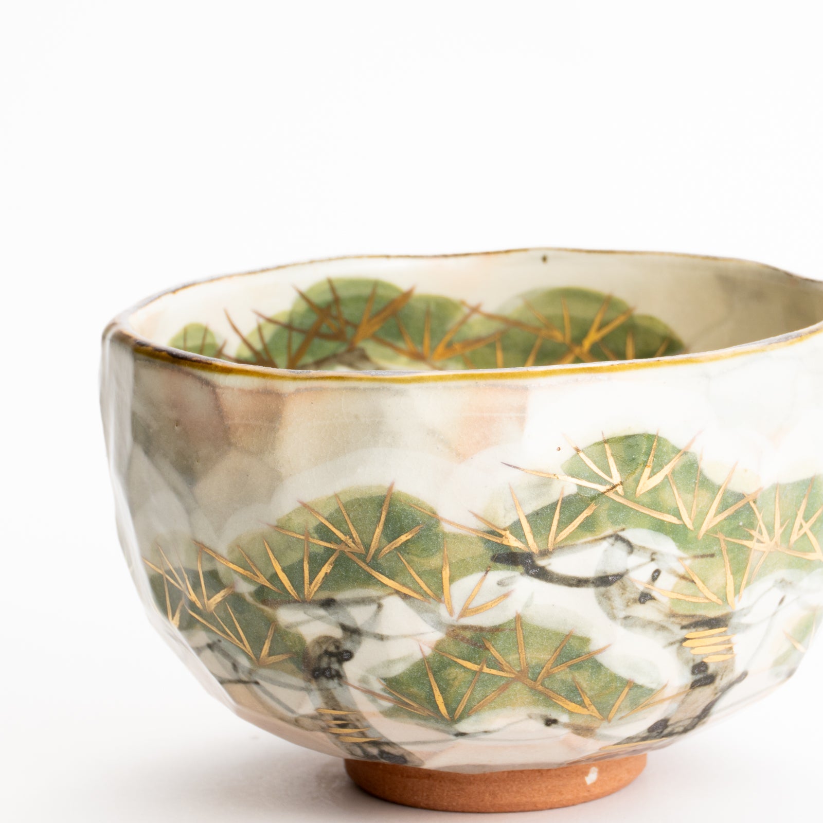抹茶碗　雪松図 B　俊山窯 KOTOPOTTER