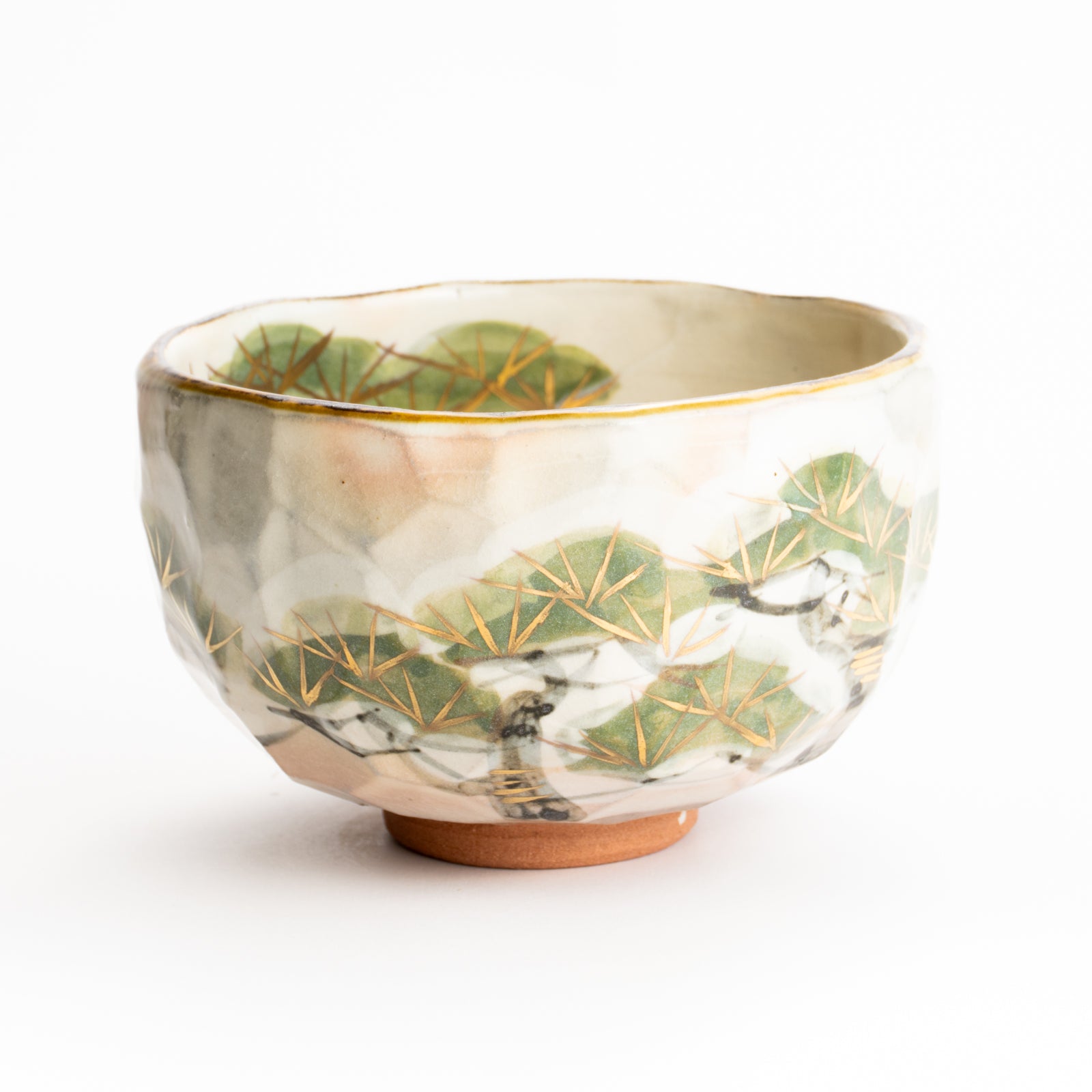 抹茶碗　雪松図 B　俊山窯 KOTOPOTTER