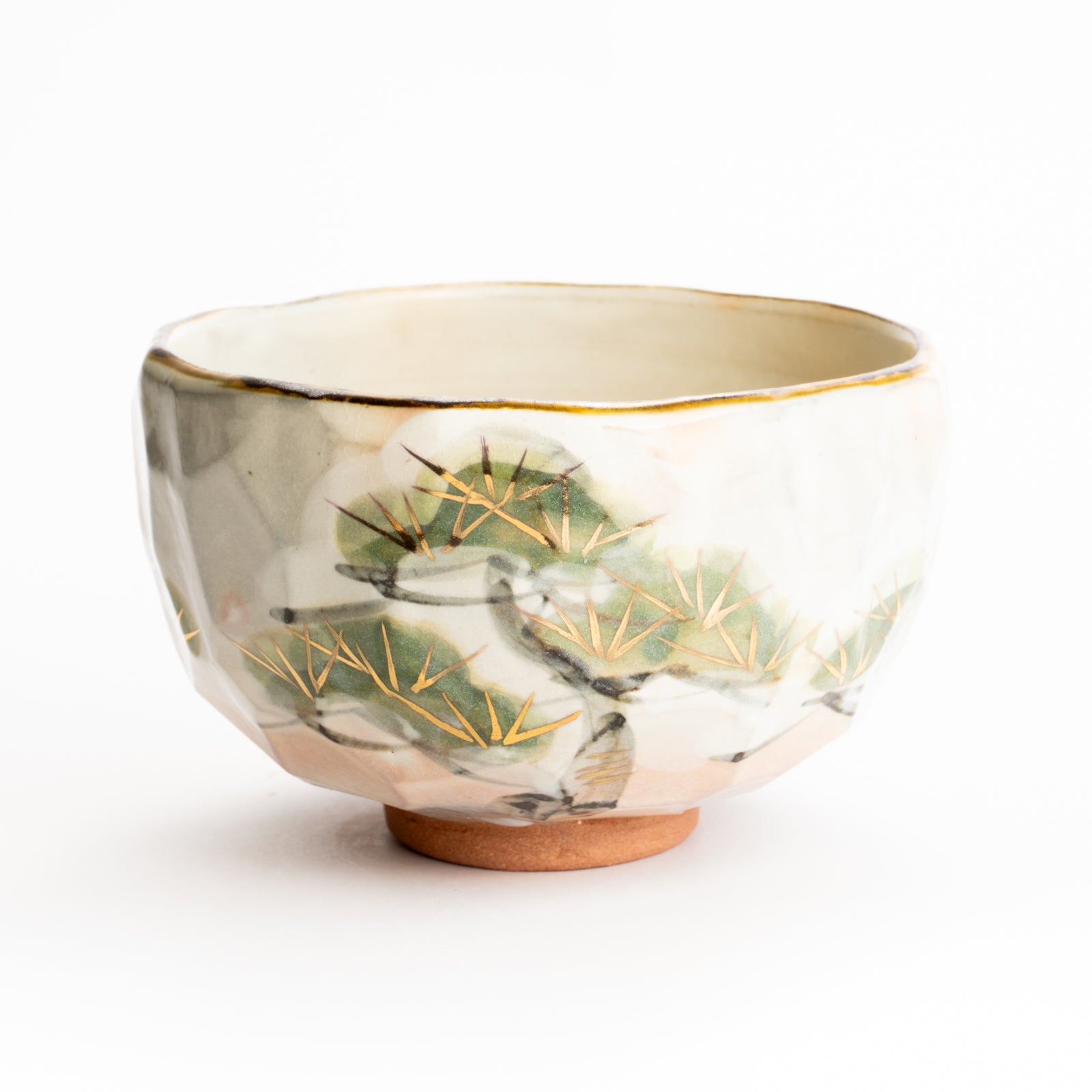 抹茶碗　雪松図 B　俊山窯 KOTOPOTTER