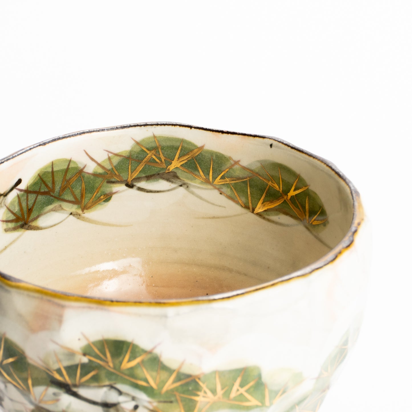 抹茶碗　雪松図 B　俊山窯 KOTOPOTTER