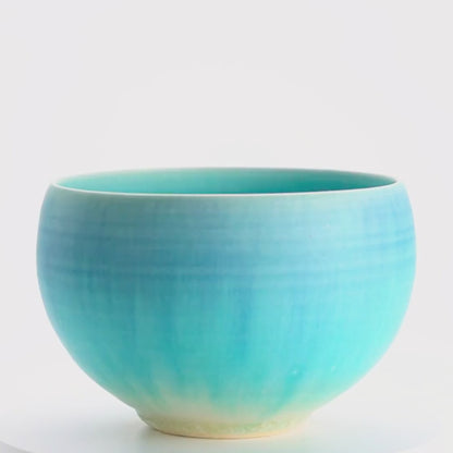 抹茶碗　碧釉 2A　竹村陽太郎